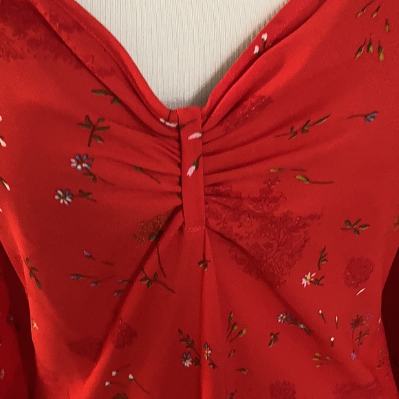 Vintage Orange Red Slip Dress size 7 Retro - Picture 5 of 5